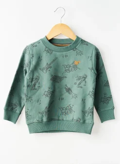 Sweat-shirt Noppies Vert Manches Longues