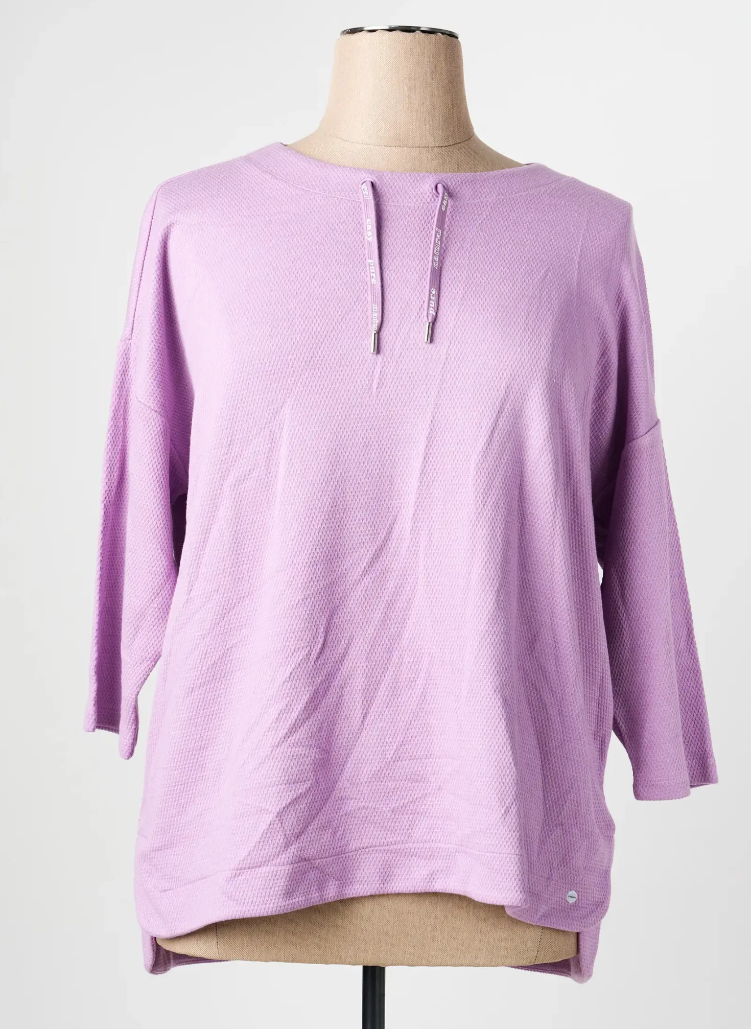 Sweat-shirt Olsen Violet Manches 3/4