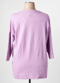 Sweat-shirt Olsen Violet Manches 3/4