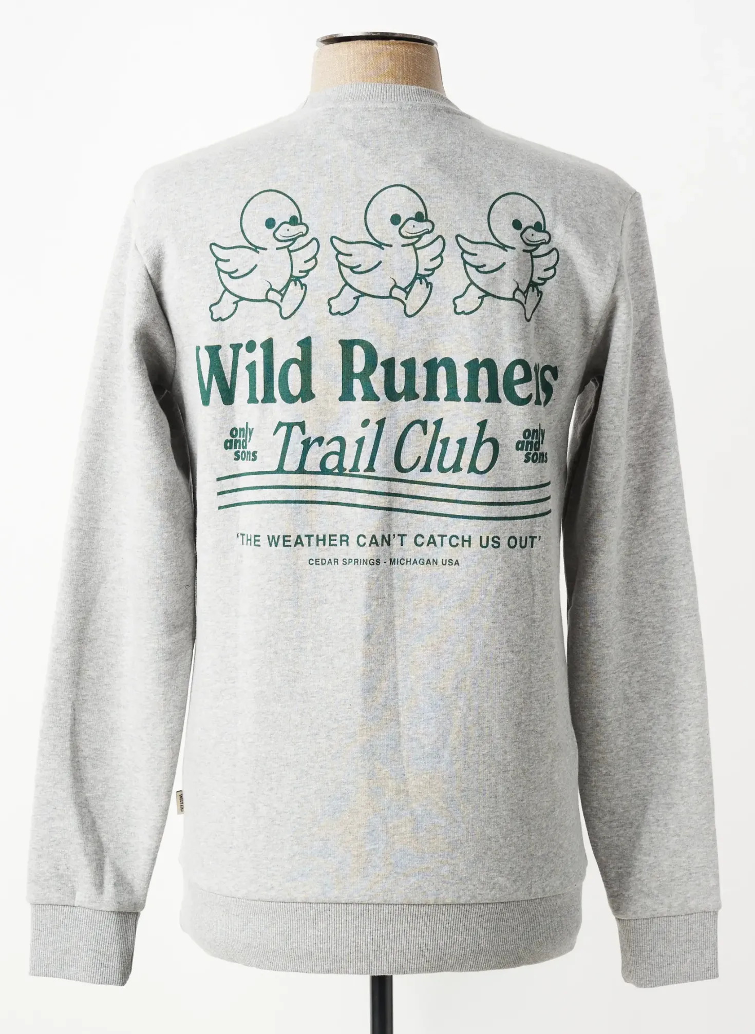 Sweat-shirt Only & Sons Gris Manches Longues