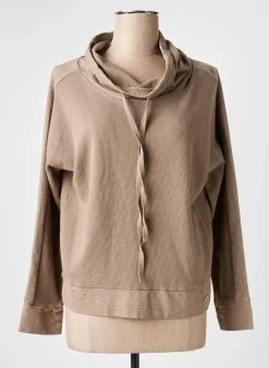 Sweat-shirt Pako Litto Marron Manches Longues