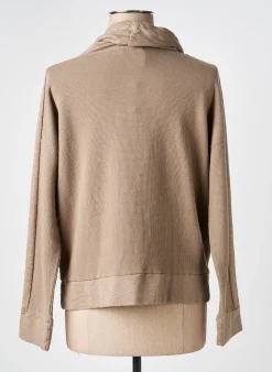 Sweat-shirt Pako Litto Marron Manches Longues