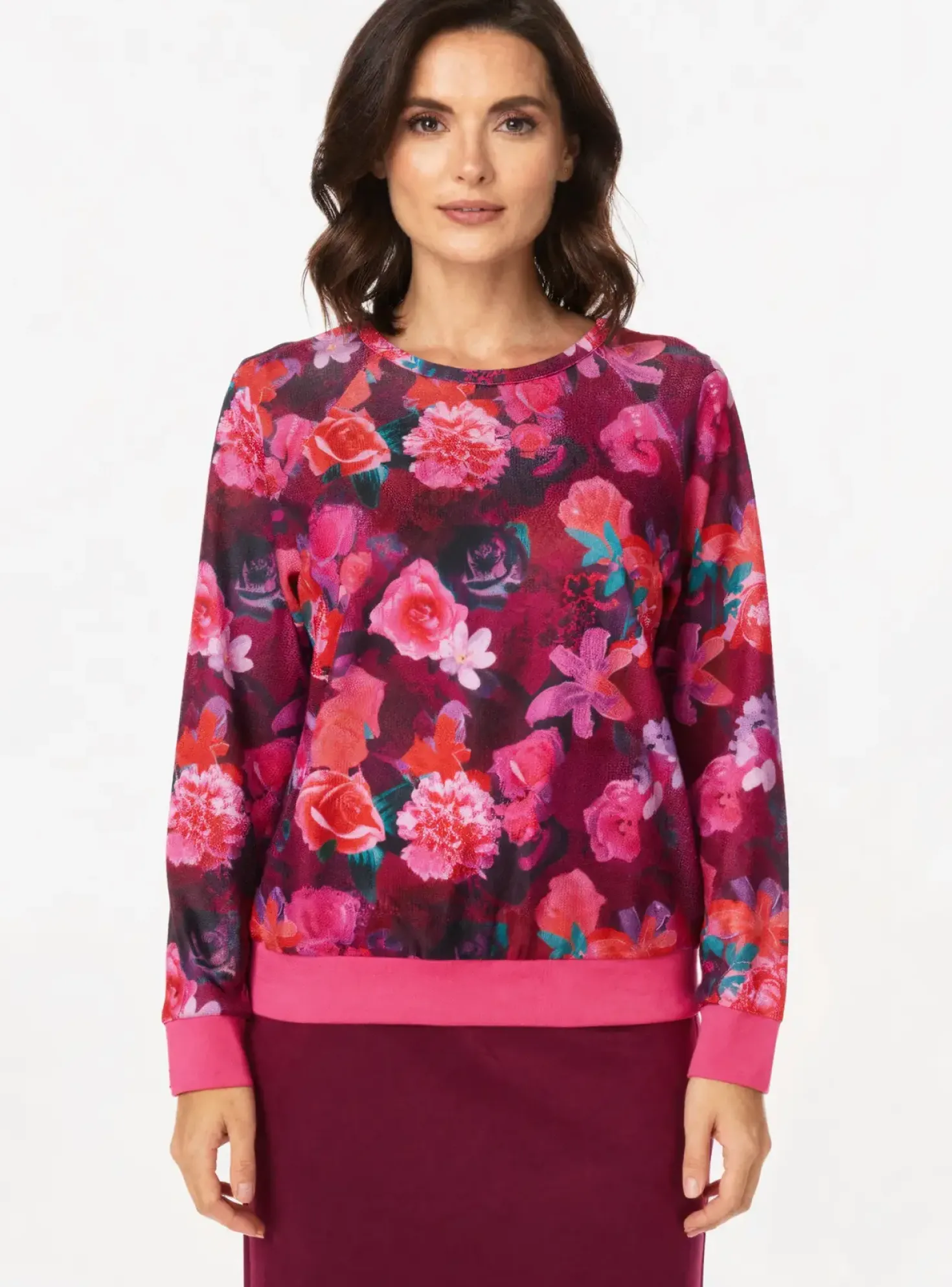 Sweat-shirt Paul Brial Rose Manches Longues