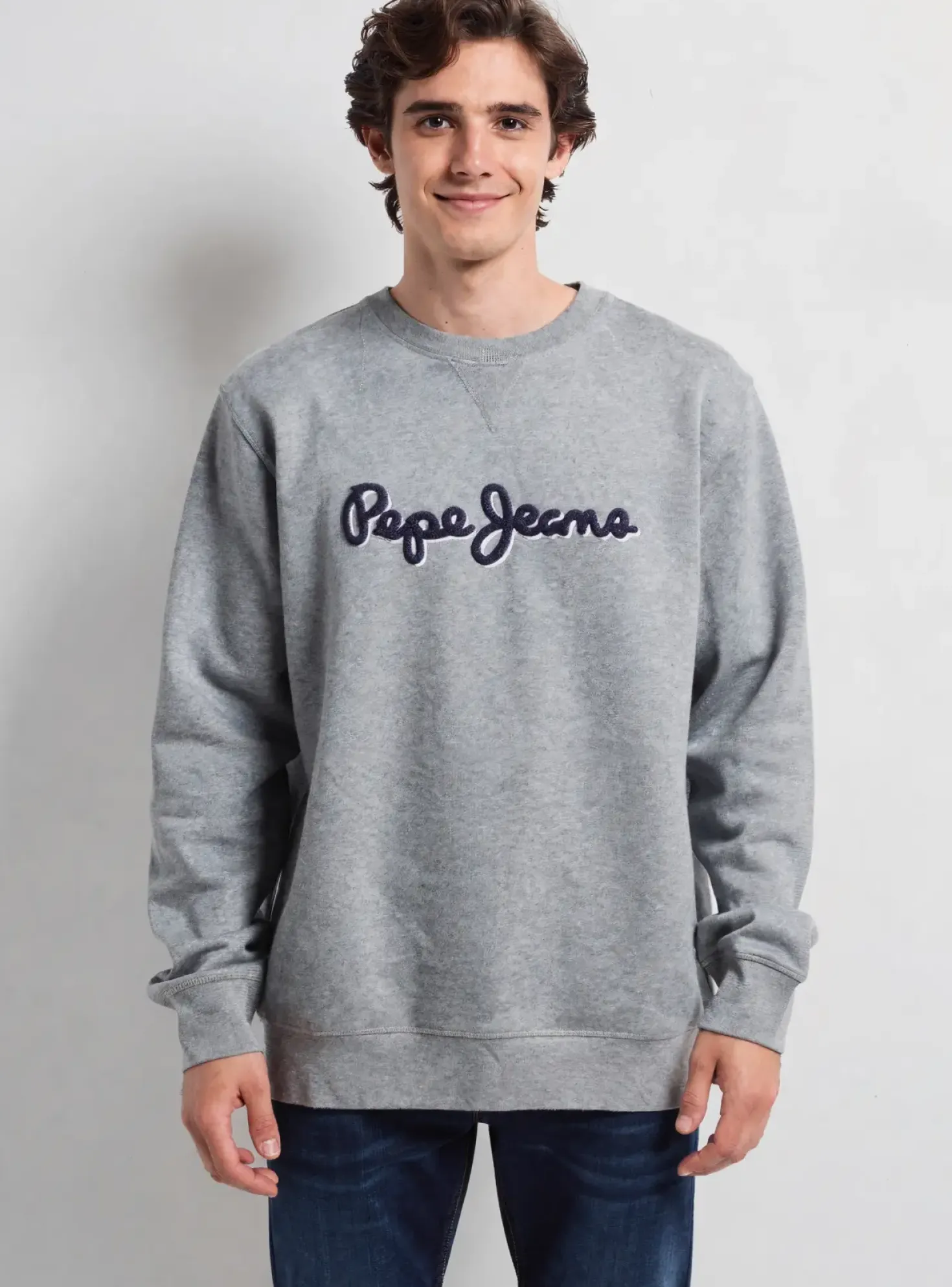 Sweat-shirt Pepe Jeans Gris Manches Longues
