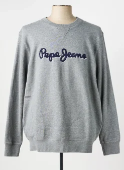 Sweat-shirt Pepe Jeans Gris Manches Longues