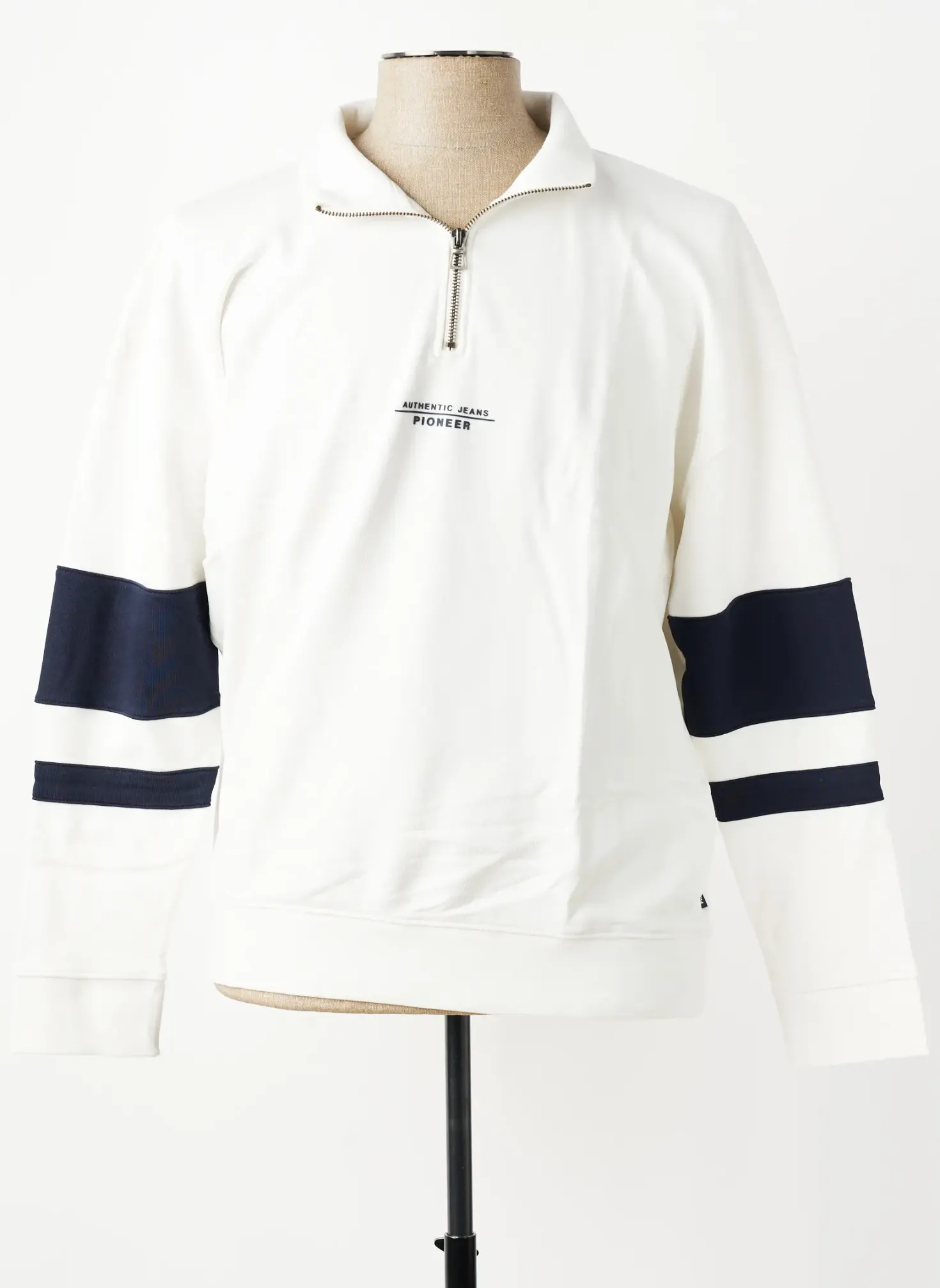 Sweat-shirt Pioneer Blanc Manches Longues