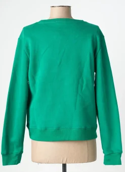 Sweat-shirt Pm Mere & Fille Vert Manches Longues