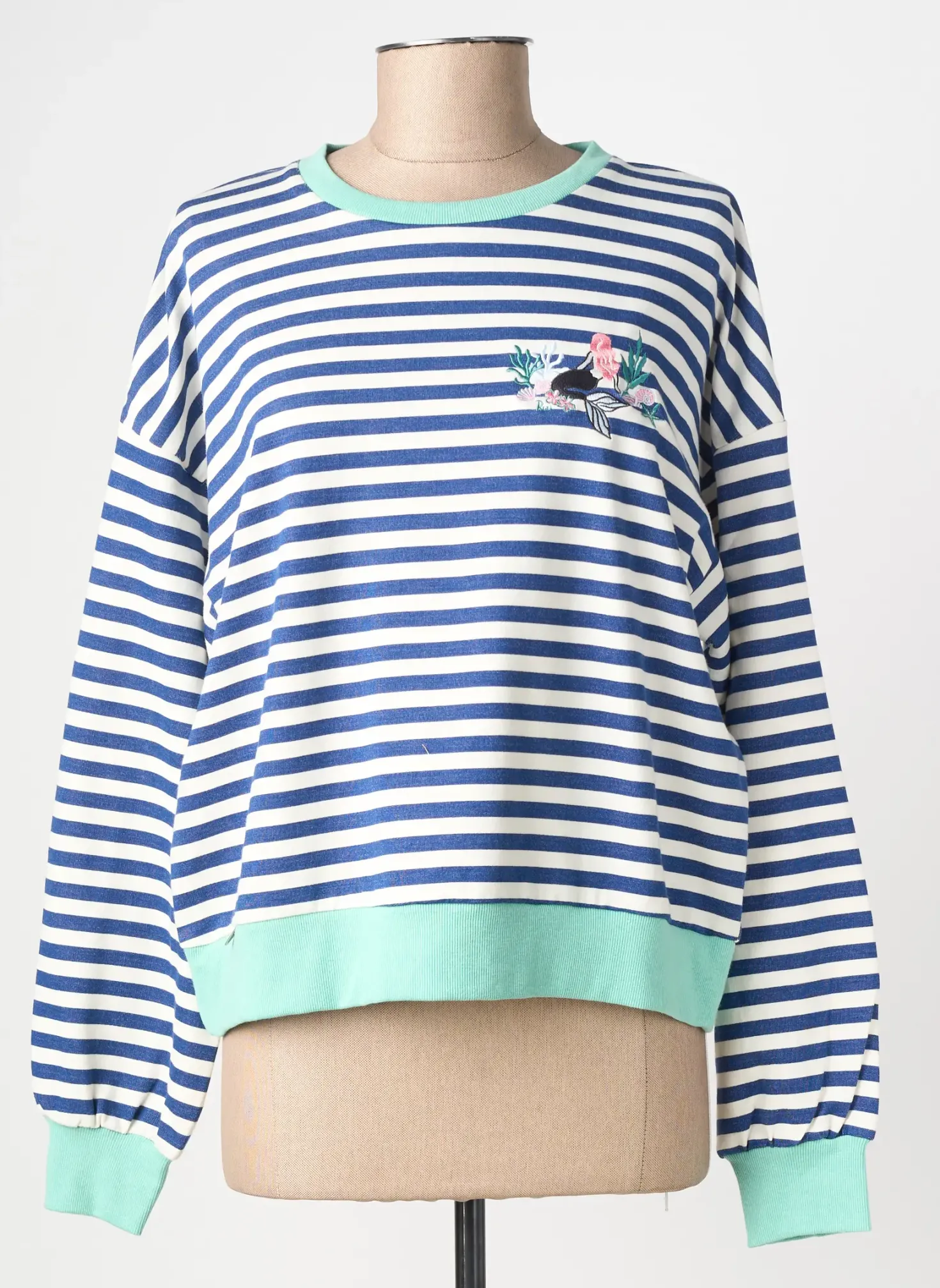 Sweat-shirt Ragwear Bleu Manches Longues