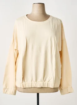 Sweat-shirt Sheego Beige Manches Longues