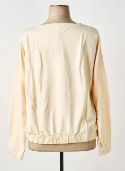 Sweat-shirt Sheego Beige Manches Longues