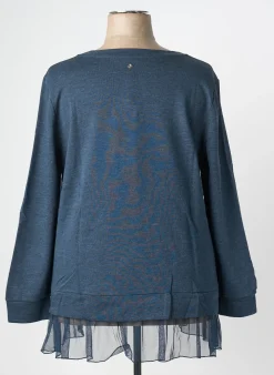 Sweat-shirt Sheego Bleu Manches Longues