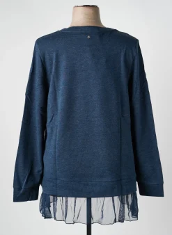 Sweat-shirt Sheego Bleu Manches Longues