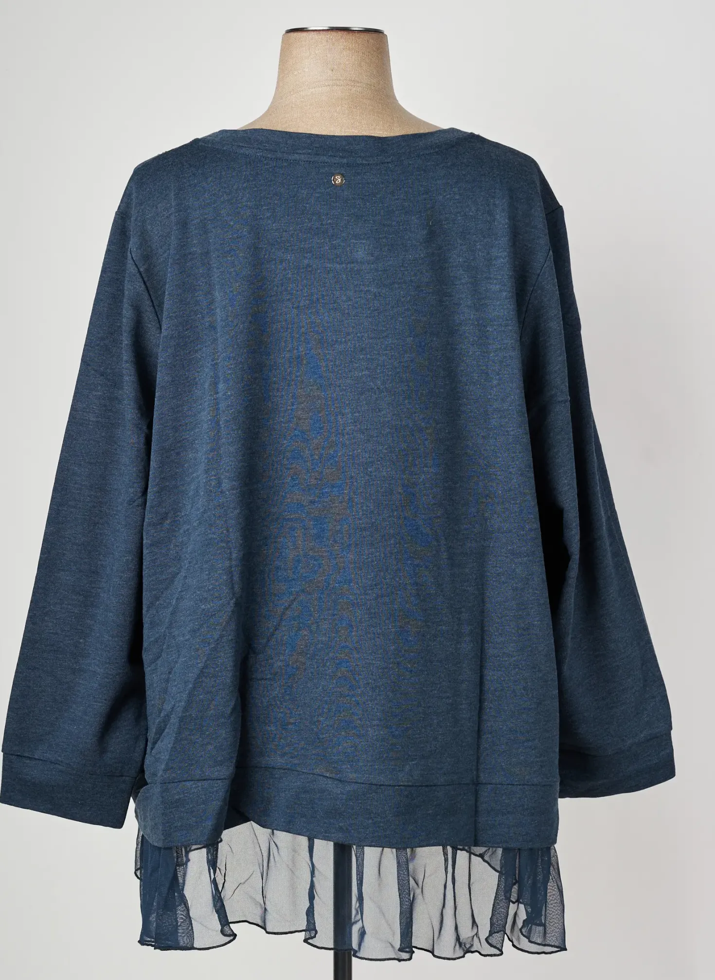 Sweat-shirt Sheego Bleu Manches Longues