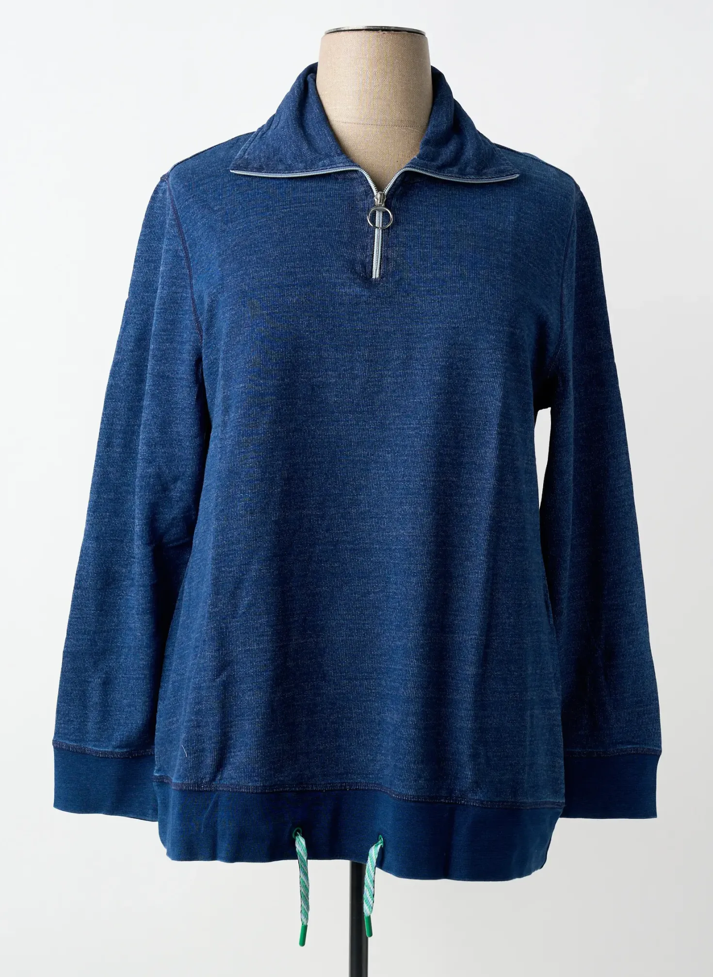 Sweat-shirt Sheego Bleu Manches Longues