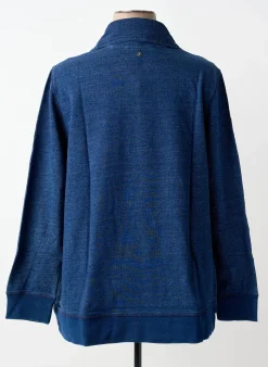 Sweat-shirt Sheego Bleu Manches Longues