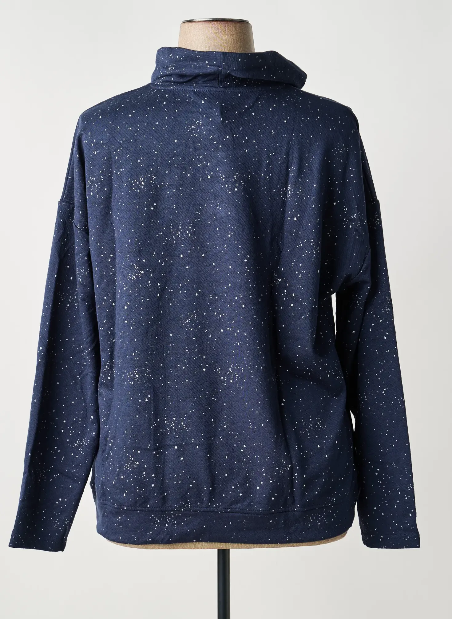 Sweat-shirt Sheego Bleu Manches Longues