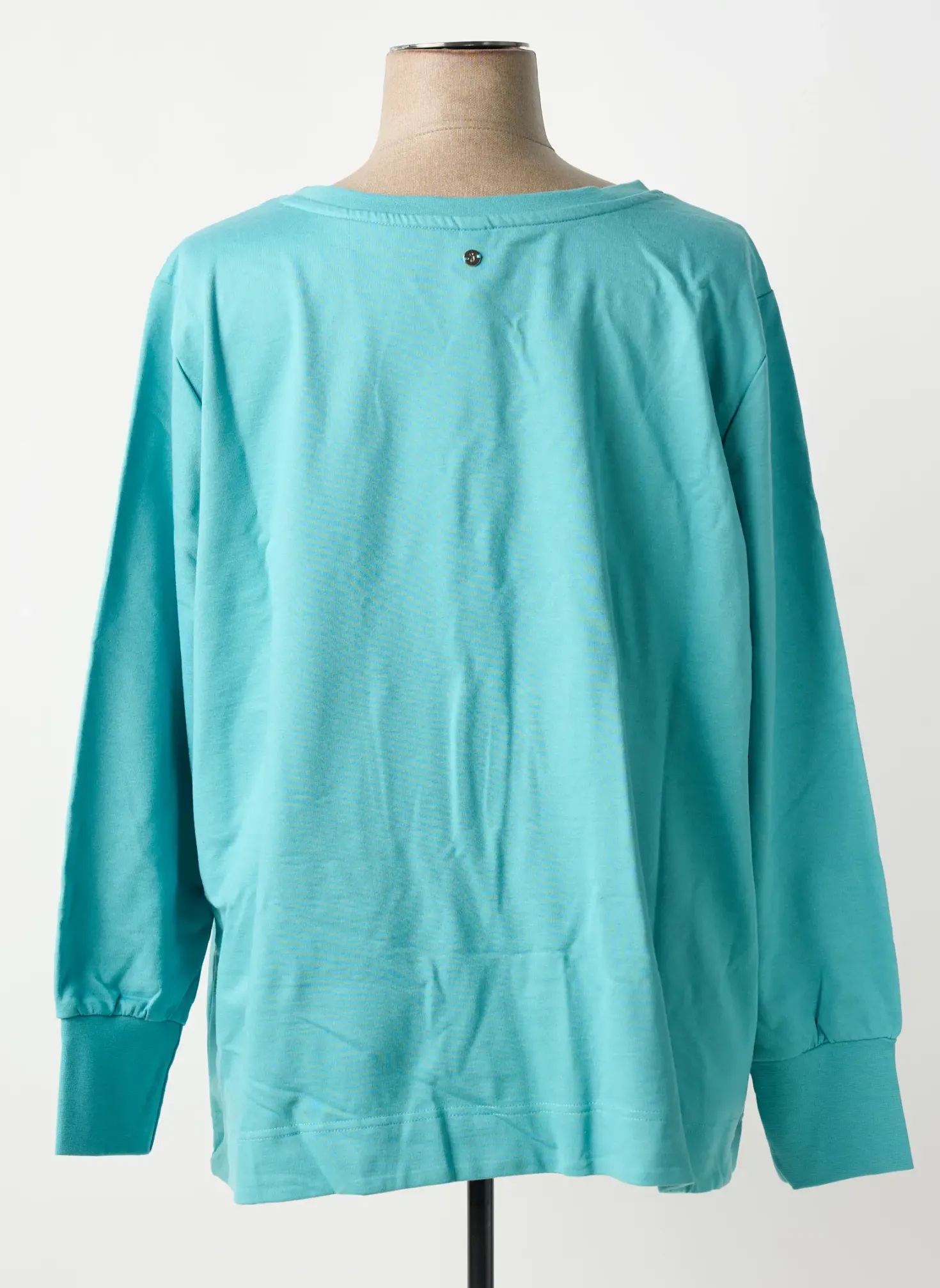 Sweat-shirt Sheego Bleu Manches Longues