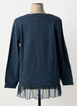 Sweat-shirt Sheego Bleu Manches Longues