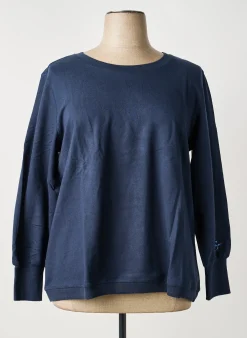 Sweat-shirt Sheego Bleu Manches Longues