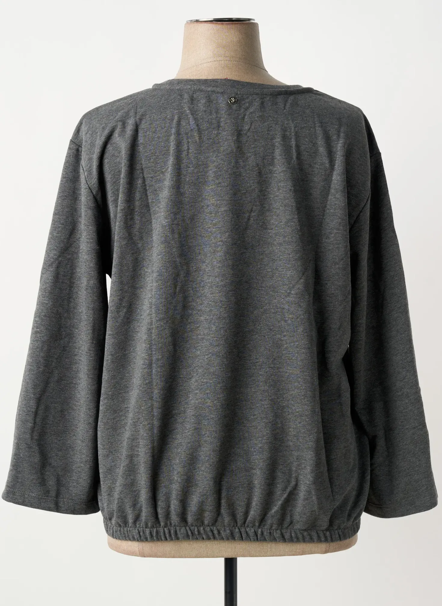 Sweat-shirt Sheego Gris Manches Longues