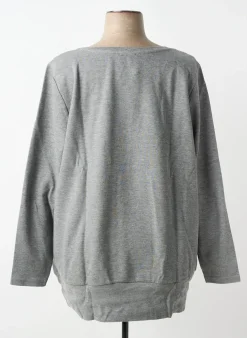 Sweat-shirt Sheego Gris Manches Longues