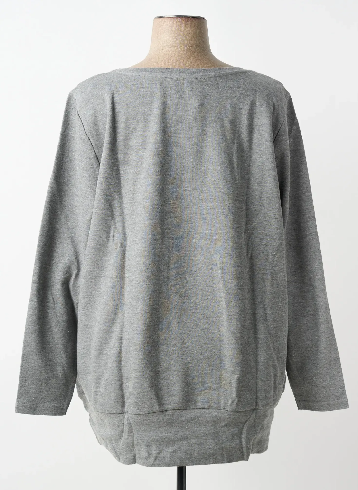 Sweat-shirt Sheego Gris Manches Longues