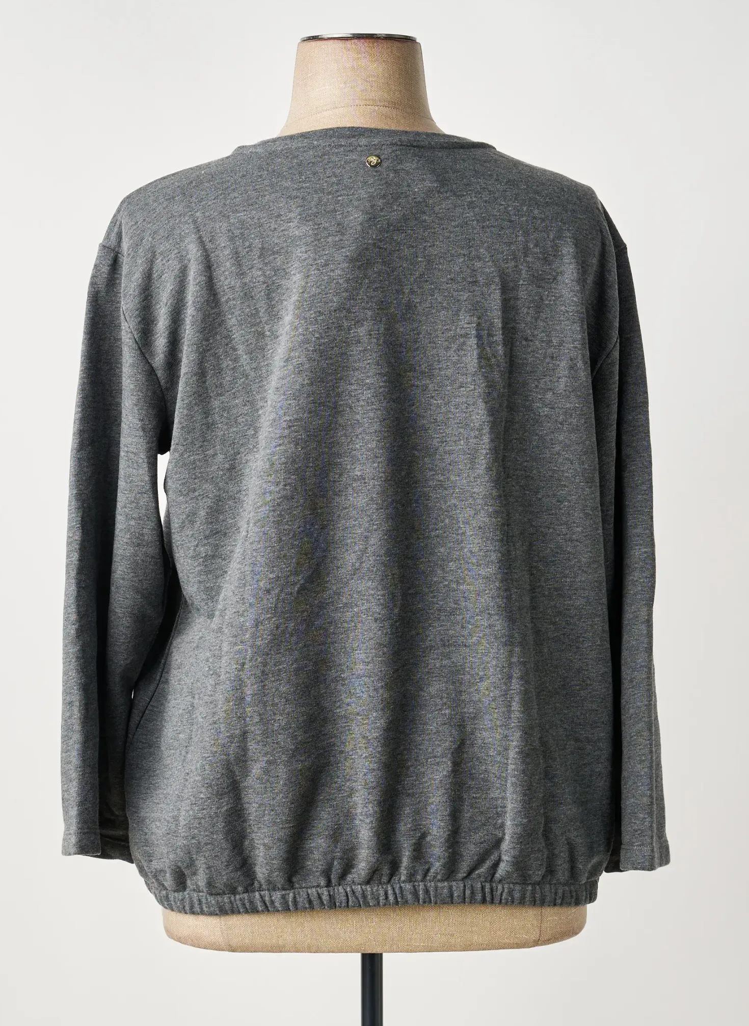 Sweat-shirt Sheego Gris Manches Longues