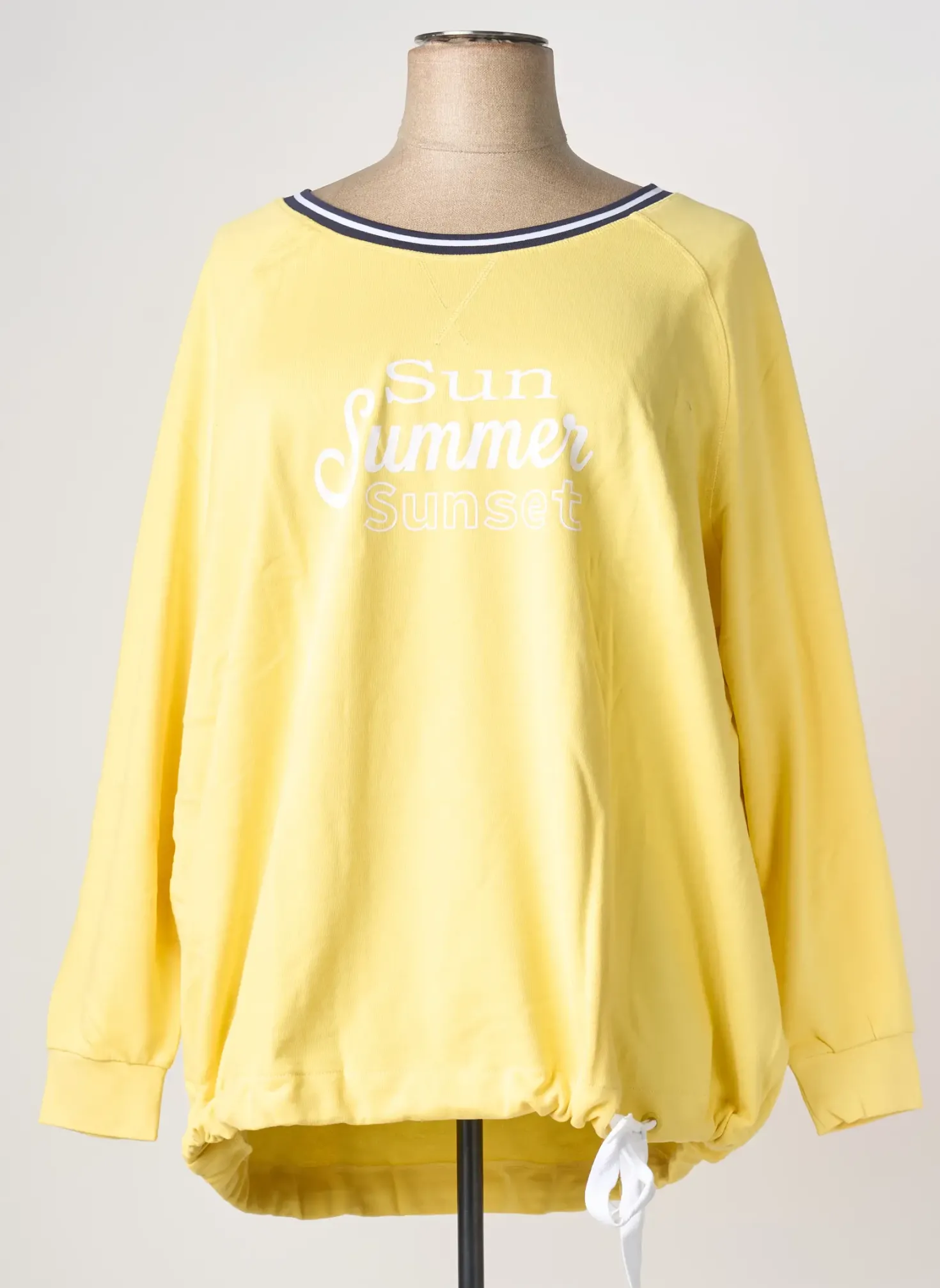 Sweat-shirt Sheego Jaune Manches Longues