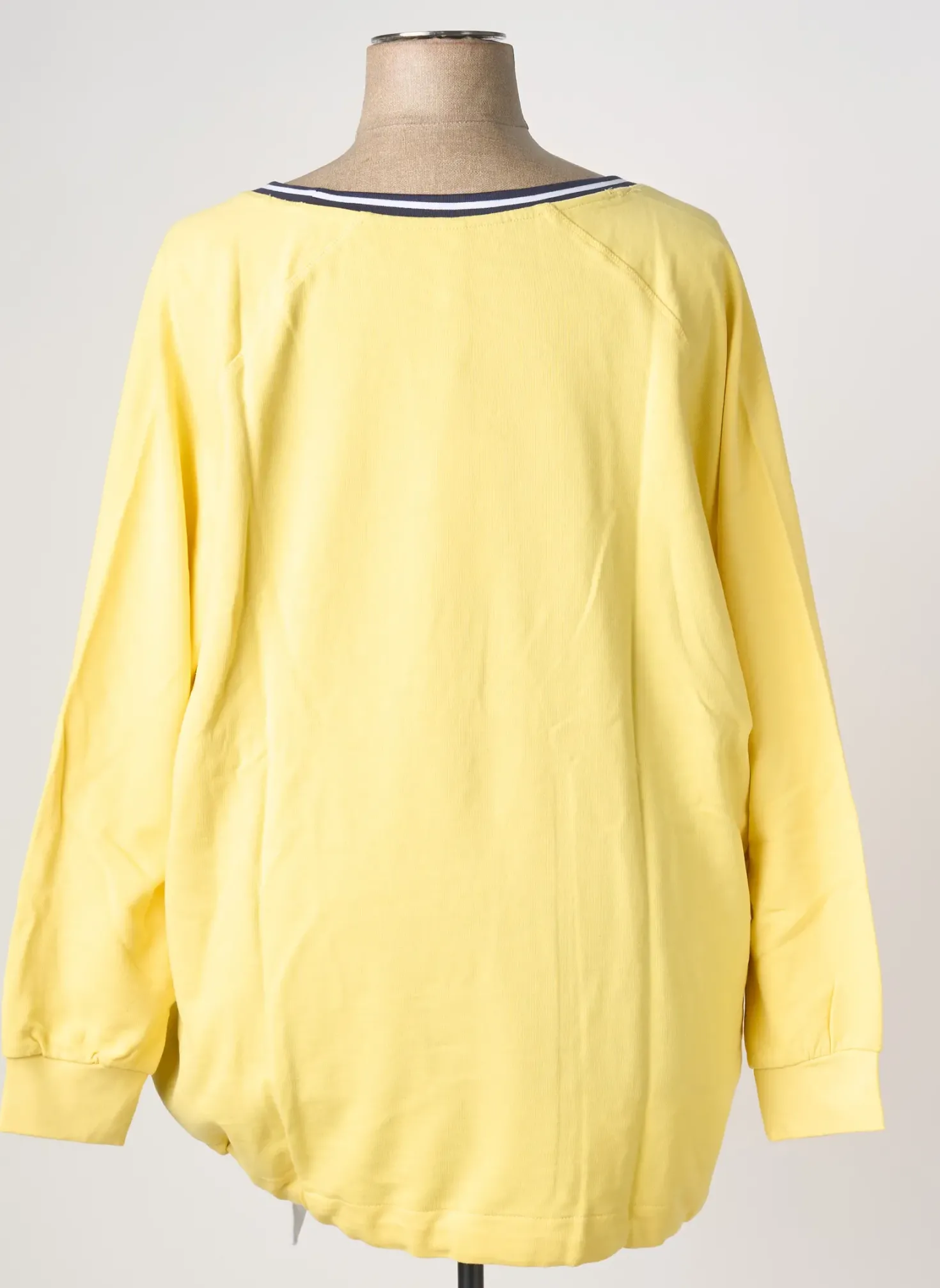 Sweat-shirt Sheego Jaune Manches Longues