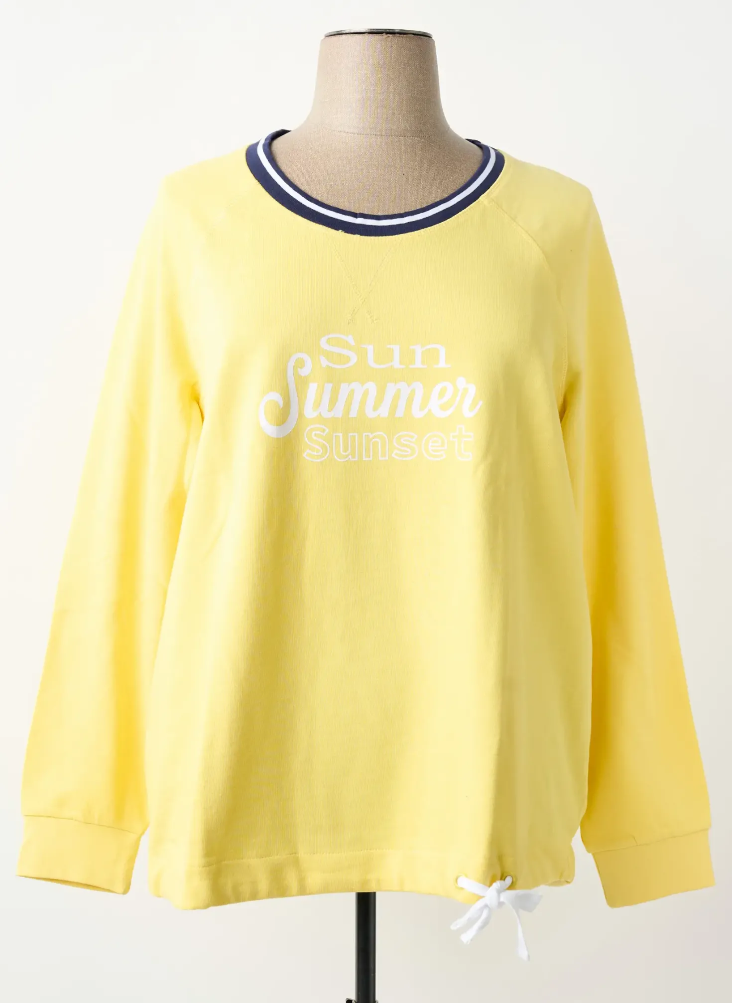 Sweat-shirt Sheego Jaune Manches Longues