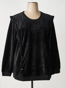 Sweat-shirt Sheego Noir Manches Longues