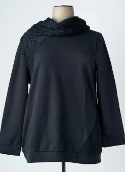 Sweat-shirt Sheego Noir Manches Longues