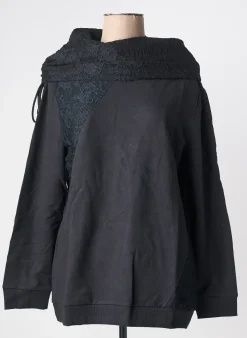 Sweat-shirt Sheego Noir Manches Longues