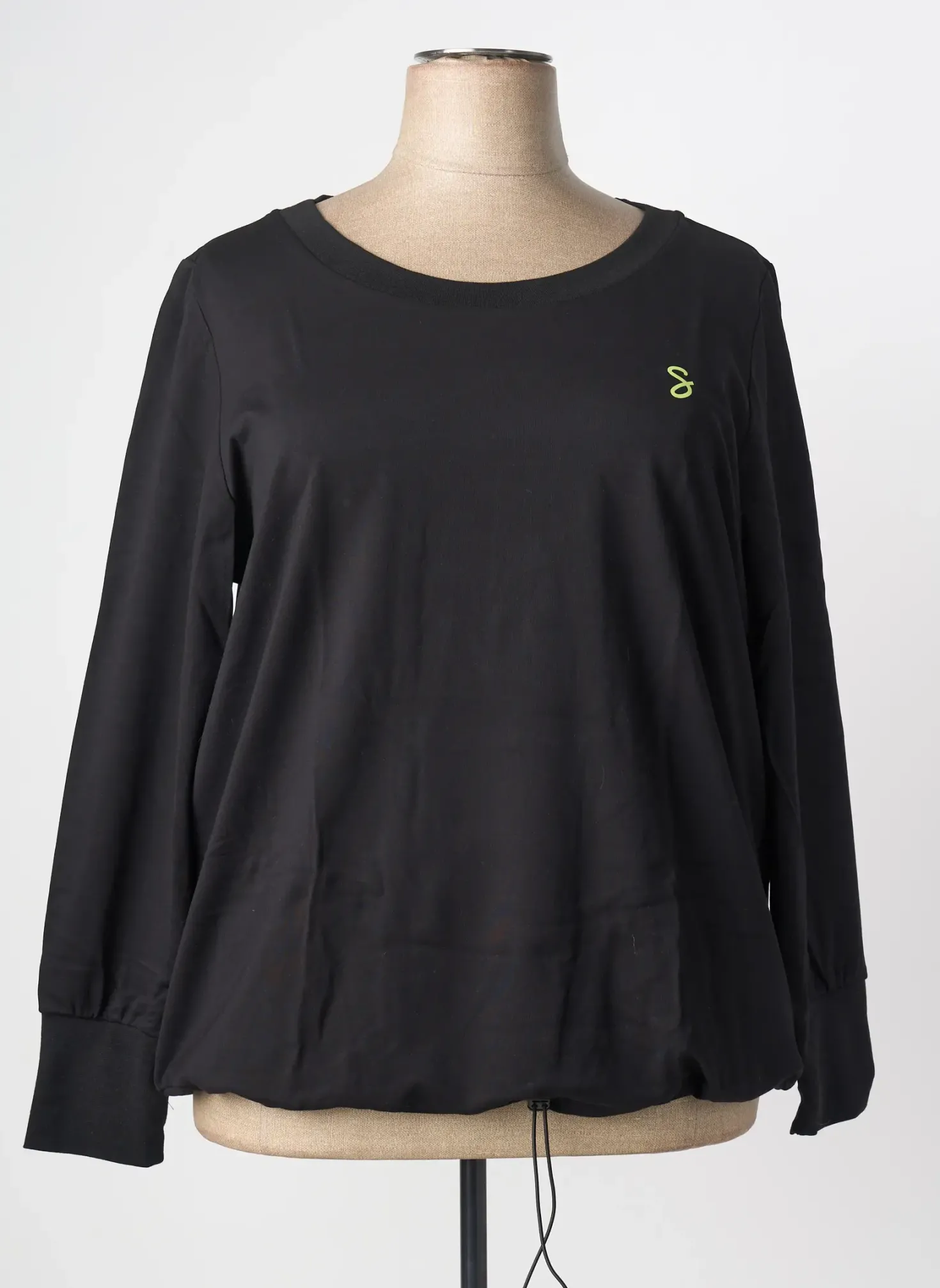 Sweat-shirt Sheego Noir Manches Longues