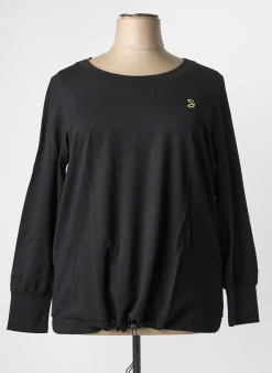 Sweat-shirt Sheego Noir Manches Longues