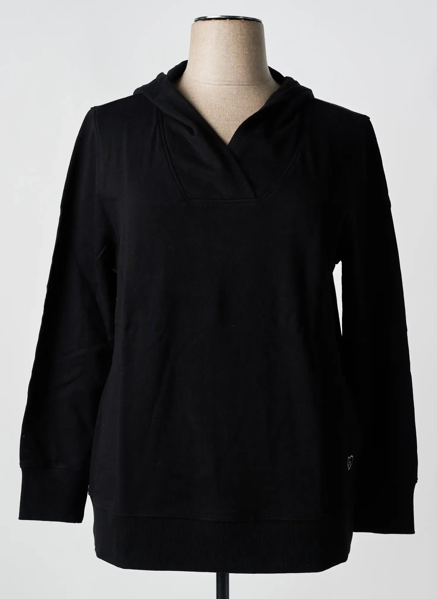 Sweat-shirt Sheego Noir Manches Longues