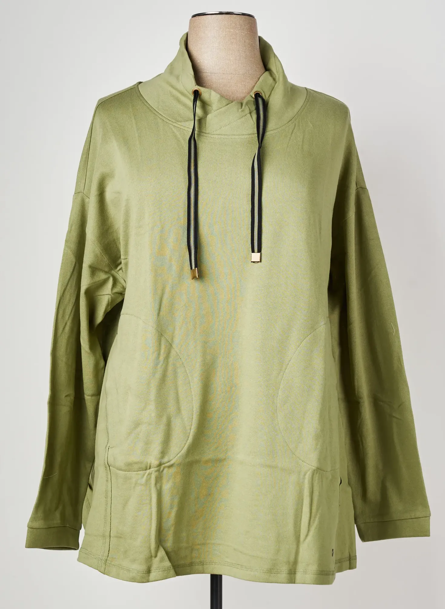 Sweat-shirt Sheego Vert Manches Longues
