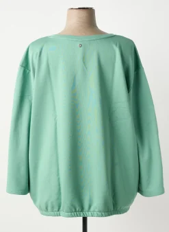Sweat-shirt Sheego Vert Manches Longues