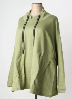 Sweat-shirt Sheego Vert Manches Longues