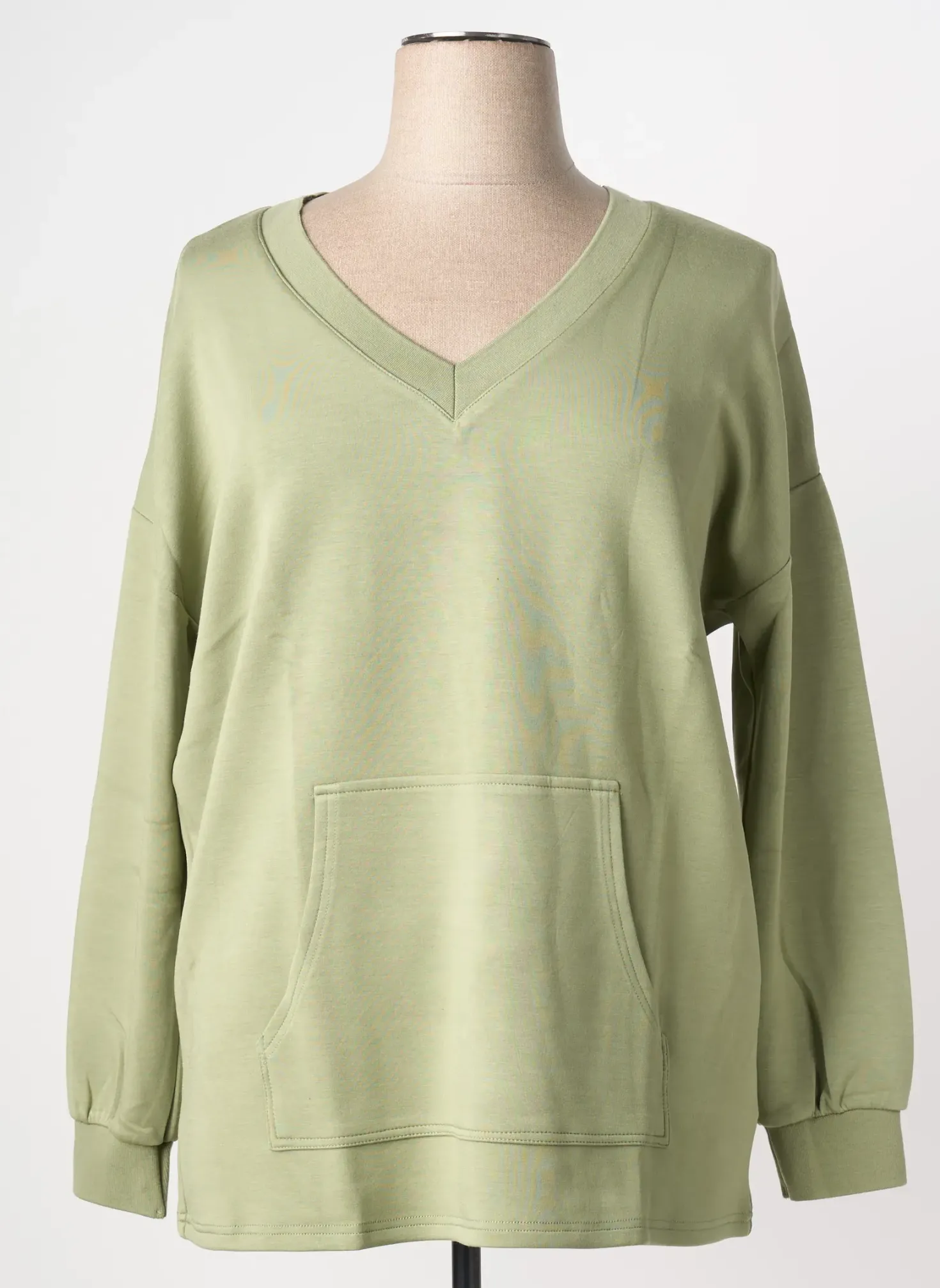 Sweat-shirt Sheego Vert Manches Longues