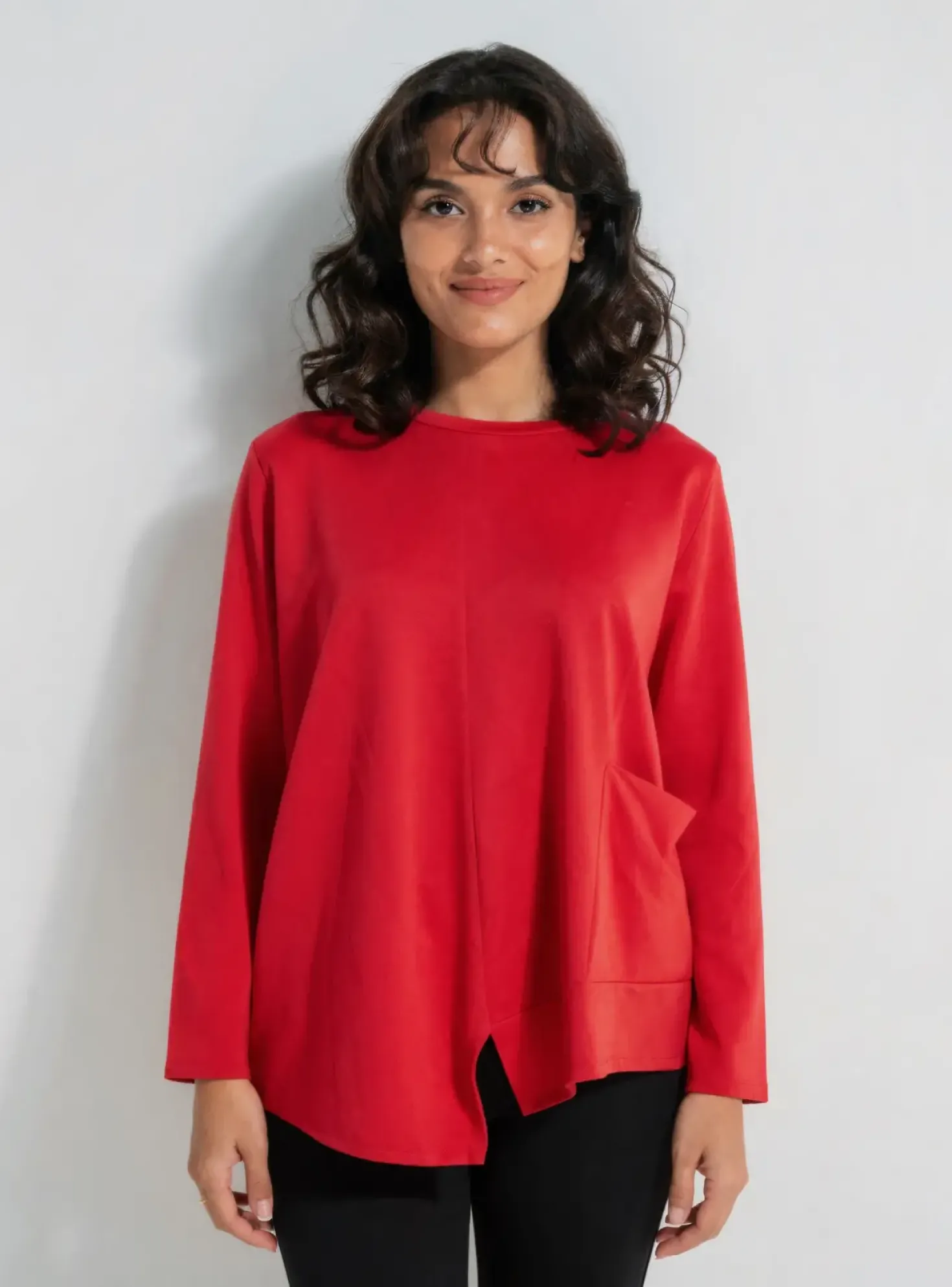 Sweat-shirt Sophia Rouge Manches Longues