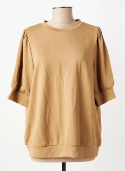Sweat-shirt Soyaconcept Beige Manches Courtes