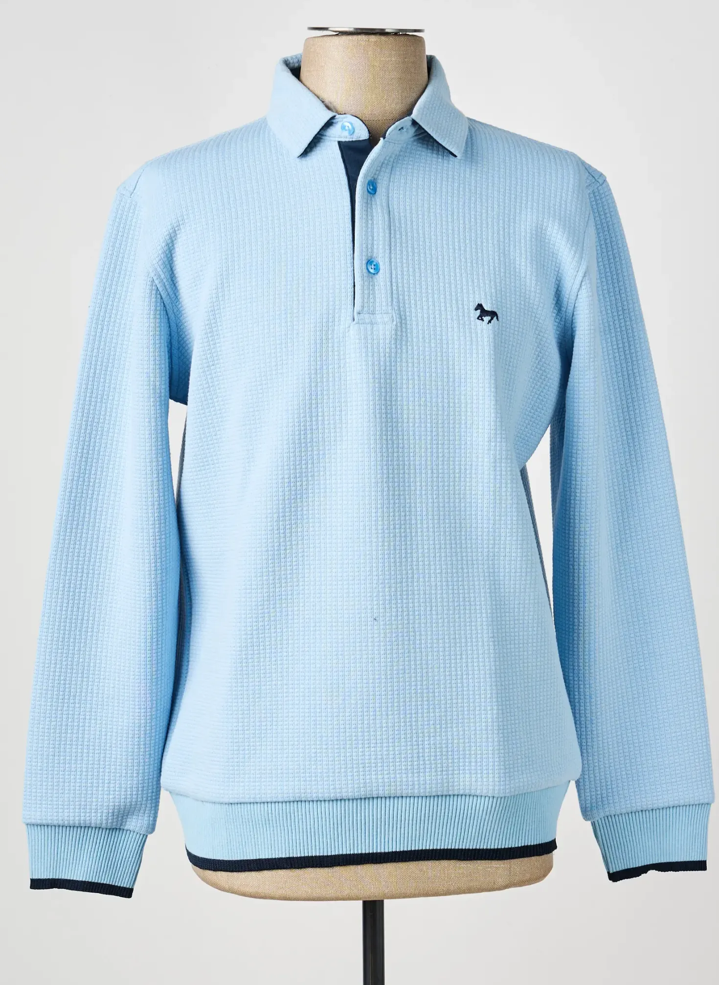 Sweat-shirt Stil Park Bleu Manches Longues