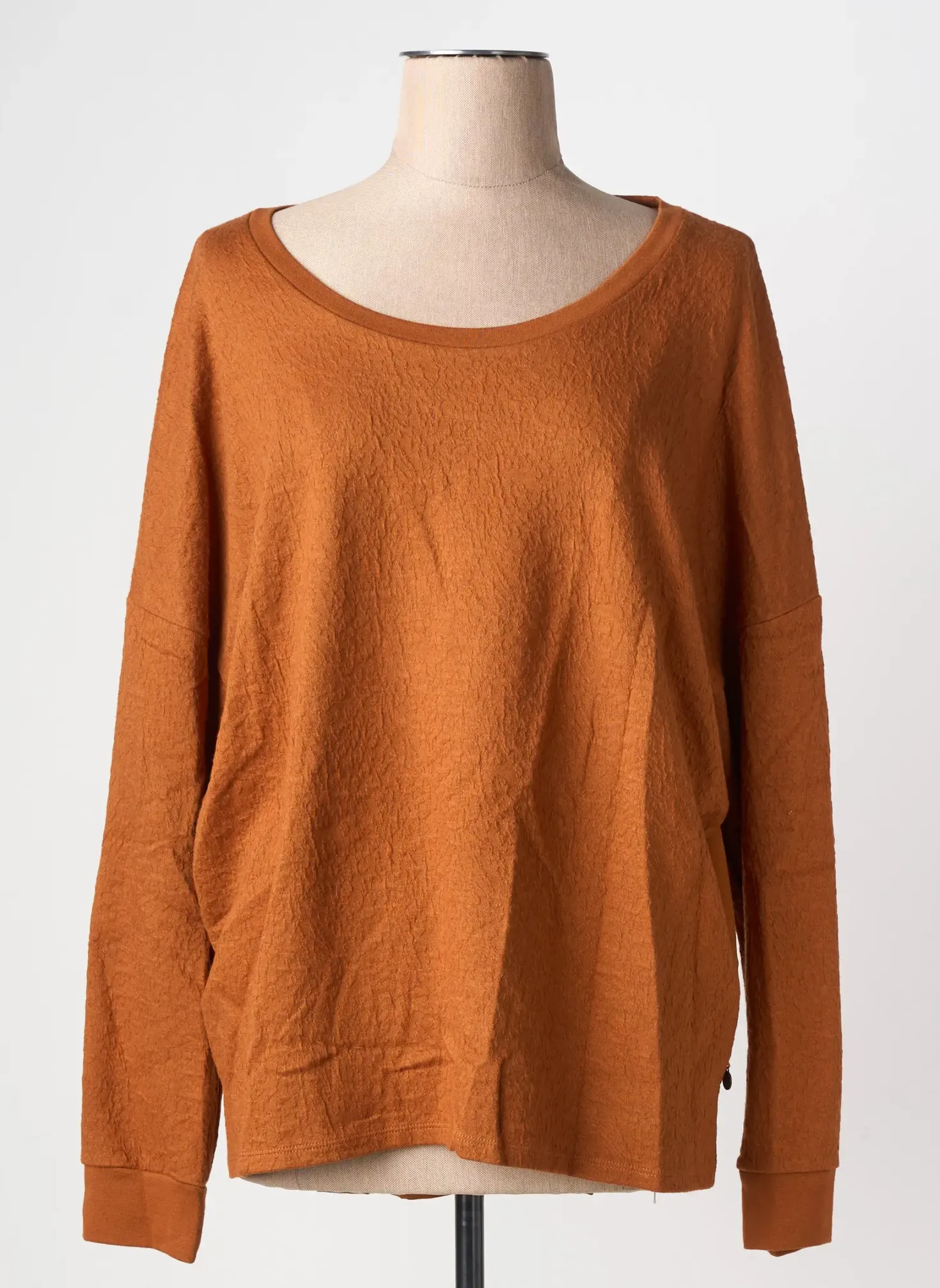 Sweat-shirt Tbs Orange Manches Longues