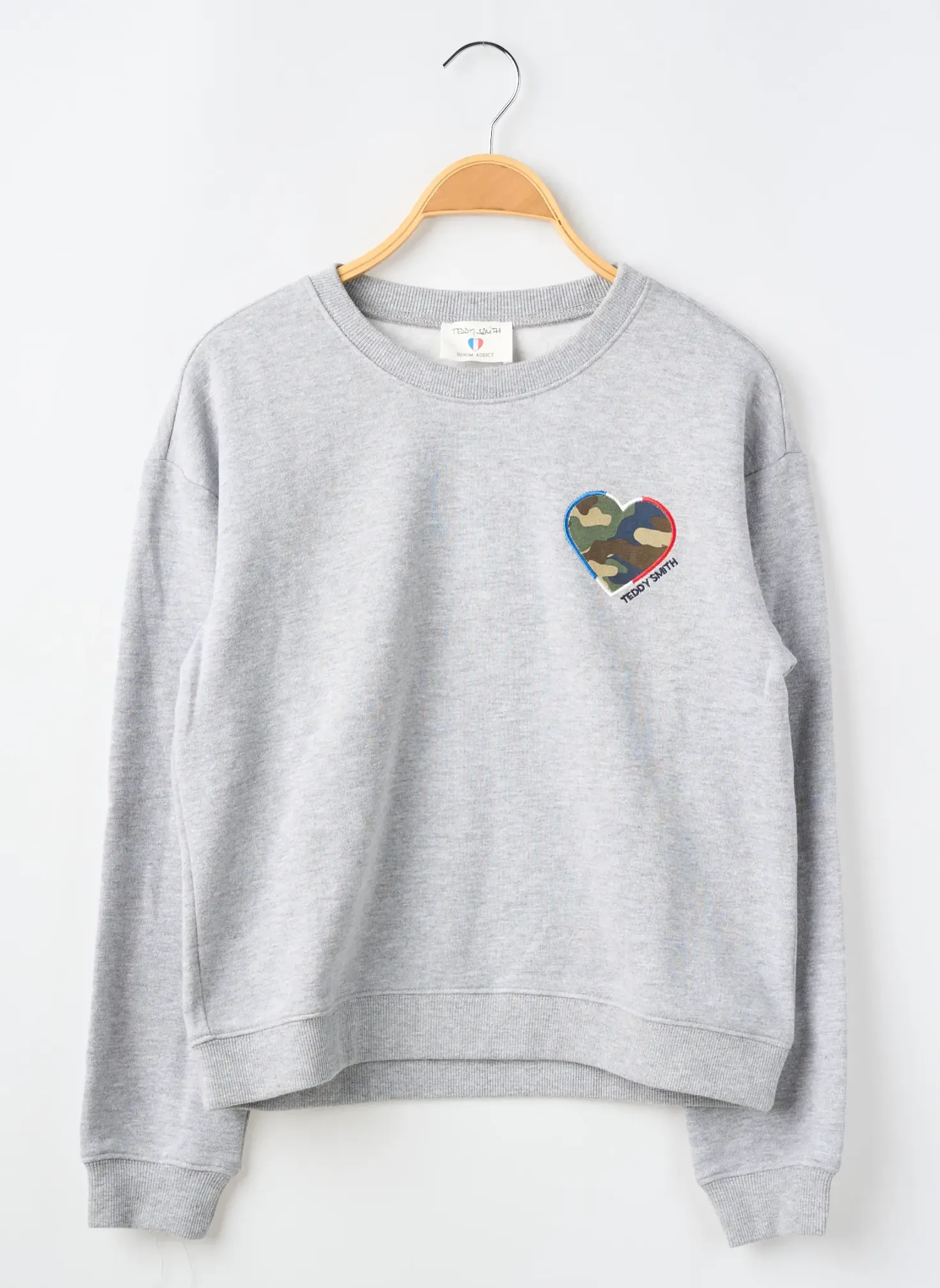 Sweat-shirt Teddy Smith Gris Manches Longues