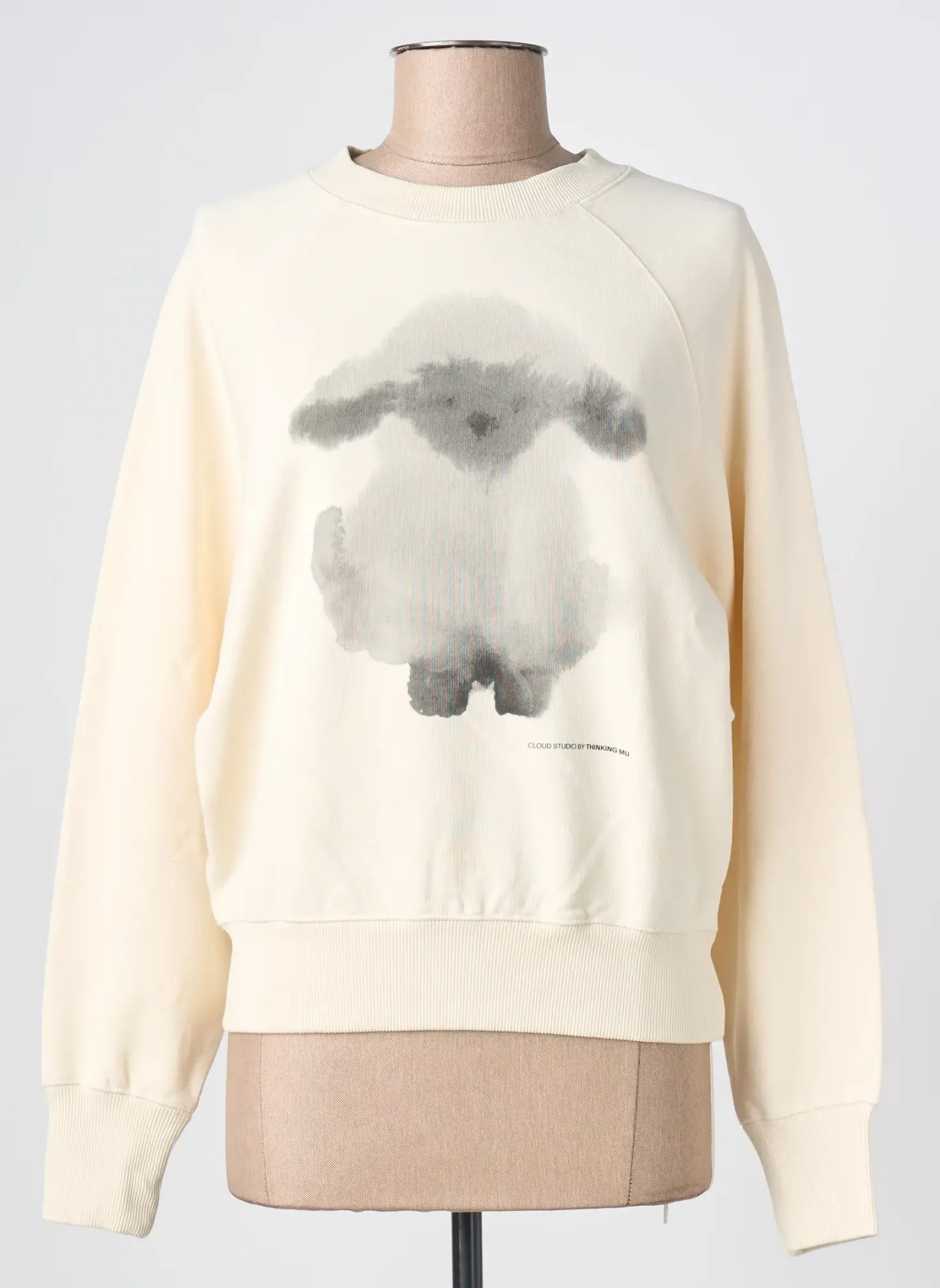 Sweat-shirt Thinking Mu Beige Manches Longues
