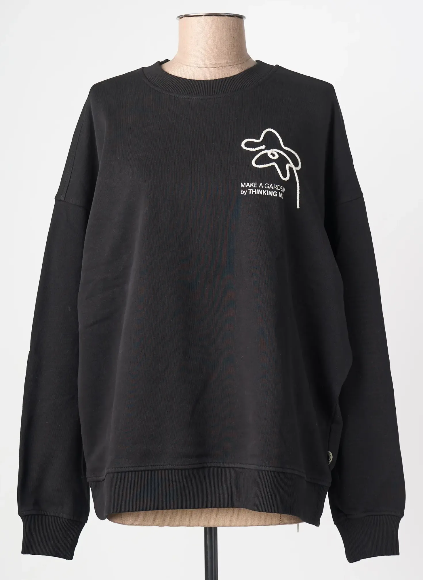 Sweat-shirt Thinking Mu Noir Manches Longues