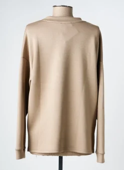 Sweat-shirt Tinta Marron Manches Longues