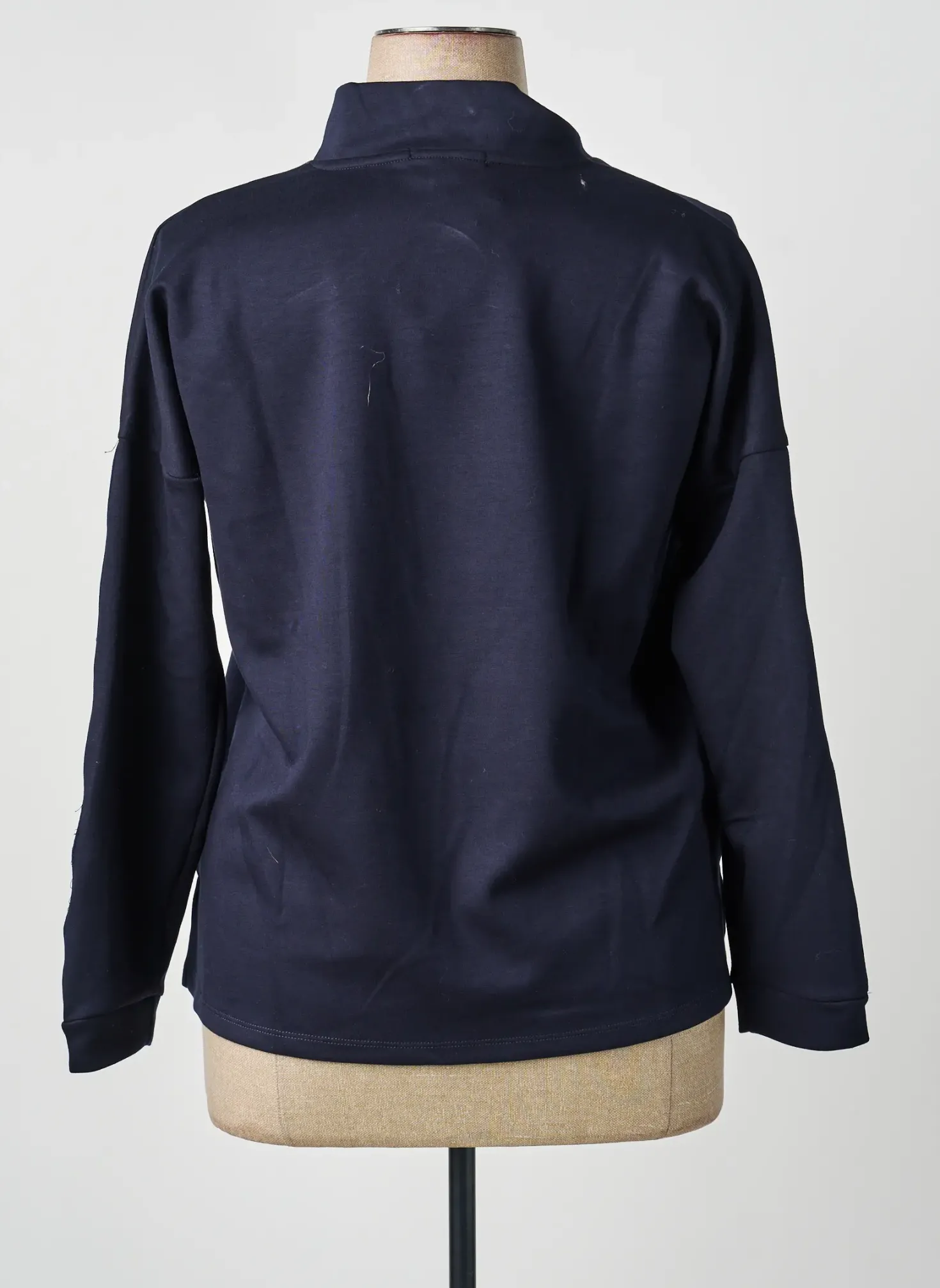 Sweat-shirt Tinta Style Bleu Manches Longues