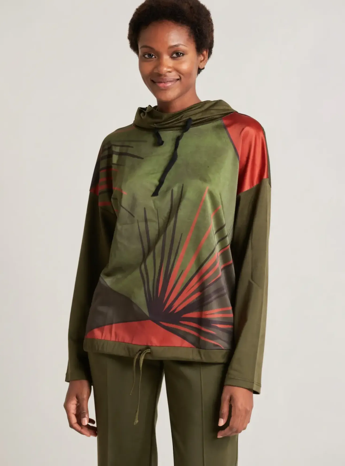 Sweat-shirt Tinta Vert Manches Longues